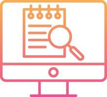 File Search Computer Vecto Icon vector
