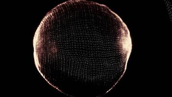 el esfera consistente de puntos. resumen globo red. 3d ilustración. esfera. 3d resumen composición. futurista tecnología estilo video