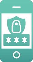 Mobile Security Vecto Icon vector