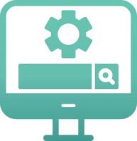 Computer Search Engine Vecto Icon vector