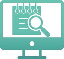 File Search Computer Vecto Icon vector