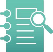 Notepad Search Vecto Icon vector