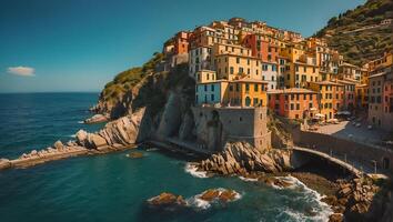 AI generated magnificent Cinque Terre Italy photo