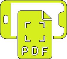 teléfono inteligente pdf vecto icono vector