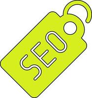 seo etiqueta vecto icono vector