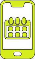 Smartphone Calendar Vecto Icon vector