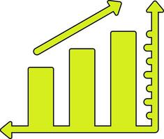 Estadísticas incrementar vecto icono vector