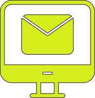 Computer Email Vecto Icon vector