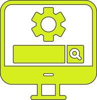 Computer Search Engine Vecto Icon vector
