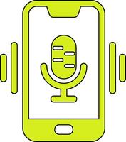 Mobile Voice Assistant Vecto Icon vector