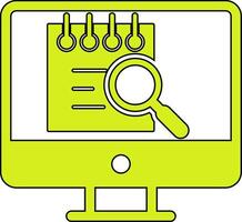 File Search Computer Vecto Icon vector