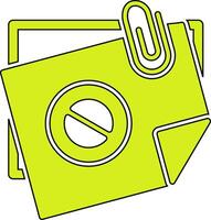 Sticky Notes Ban Vecto Icon vector