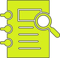 Notepad Search Vecto Icon vector