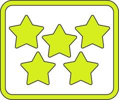 Five Star Vecto Icon vector