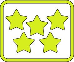 Five Star Vecto Icon vector