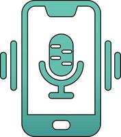 Mobile Voice Assistant Vecto Icon vector