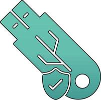 Usb Secure Vecto Icon vector