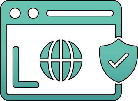 Secure  Browser Vecto Icon vector