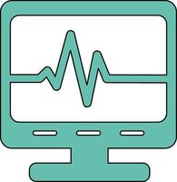 ecg leyendo vecto icono vector