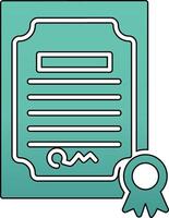 Certificate Vecto Icon vector