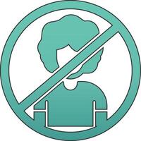 Person Not Allowed Vecto Icon vector