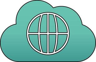 World Cloud Vecto Icon vector