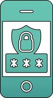 Mobile Security Vecto Icon vector