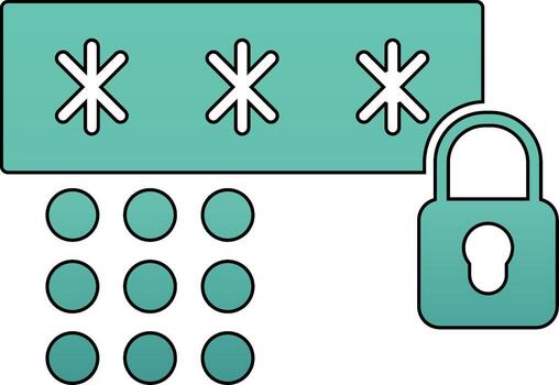 contraseña vecto icono vector