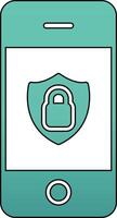 Mobile Security Vecto Icon vector