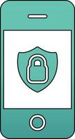 Mobile Security Vecto Icon vector