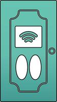 Smart Door Vecto Icon vector