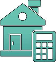 House Cost Calculator Vecto Icon vector