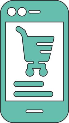 Online Phone Marketing Vecto Icon
