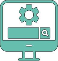 Computer Search Engine Vecto Icon vector