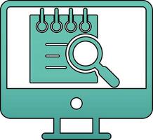 File Search Computer Vecto Icon vector