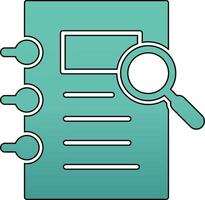 Notepad Search Vecto Icon vector