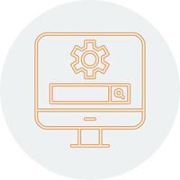 Computer Search Engine Vecto Icon vector