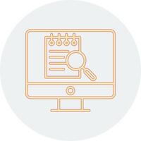 File Search Computer Vecto Icon vector
