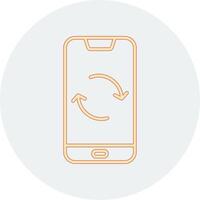 Smartphone Data Sync Vecto Icon vector