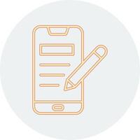 Smartphone Notepad Vecto Icon vector