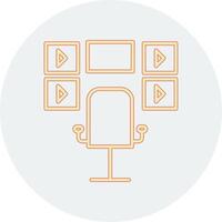 Surveillance Room Vecto Icon vector