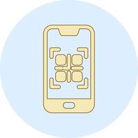 Smartphone QR Code Vecto Icon vector
