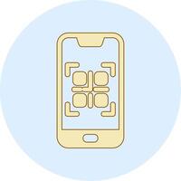 teléfono inteligente qr código vecto icono vector