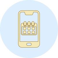 Smartphone Calendar Vecto Icon vector