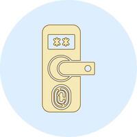 Fingerprint Door Protection Vecto Icon vector