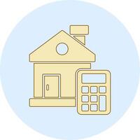 House Cost Calculator Vecto Icon vector