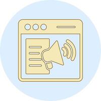 Webpage Online Marketing Vecto Icon vector