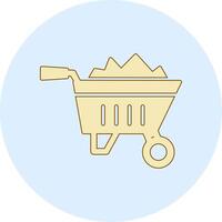 Wheelbarrow Vecto Icon vector