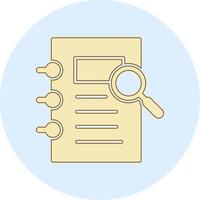 Notepad Search Vecto Icon vector