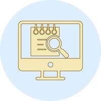 File Search Computer Vecto Icon vector